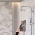 thumbnail image 4 of Uxcell 10Pcs Peel and Stick Marble Tiles, Waterproof Wall Panel Backsplash, 12"x12" Peel and Stick Shower Tiles for Bathroom, Slate Gray Design, 4 of 7