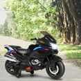 thumbnail image 3 of Gymax 12V Electric Kids Ride On Motorcycle w/ Training Wheels Black, 3 of 9