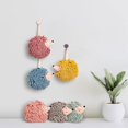 thumbnail image 2 of FacoFaco Set of 2 Hedgehog Decorative Fuzzy Ball Hand Towels for Bathroom, Yellow, 2 of 6