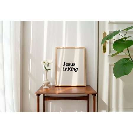 Josecarlos Poster Jesus Is King | Print | Christian Art, Worship Lyrics, Christian Decor, Wall Art, Dorm Room Decor-Unframed