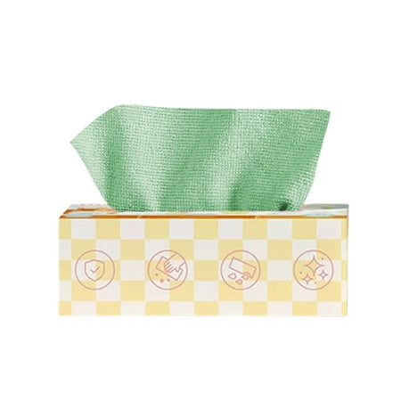 IHXORA Thickened Disposable Kitchen Wipes 2 Pack Water Washable Dish Towels for Convenient People Dry and Wet Use Pull Out Cloth Ideal for Kitchen RV Camping