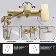 thumbnail image 6 of Exposed Rain Shower Kit with Tub Spout and Slide Bar， Surface-Mounted Shower System with High Pressure Handheld Spray, 6 of 8