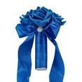 thumbnail image 1 of MesaSe Six Heads Foam Roses Silk Ribbon Bouquet Handmade Rhinestone Diamante Bridal Bridesmaid Brooch Wedding Decor  Royal Blue, 1 of 7