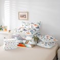 thumbnail image 6 of Homewish Cartoon Dinosaur 7 Pieces Full Size Bedding Sets,Cute Palm Trees Full Size Bed in a Bag,Gray,Polkadot Reversible, 6 of 8