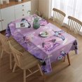 thumbnail image 2 of Purple Butterfly Pattern Rectangle Tablecloth 60"x84",Waterproof Polyester Rectangle Table Cloth, Wipeable Spillproof Polyester Tablecloth for Dining, Camping, Indoor and Outdoor, 2 of 5