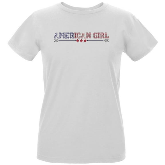 American Girl White Womens Organic T-Shirt - Large