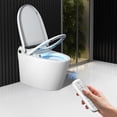 thumbnail image 3 of BCANHOME Smart Toilet with Built-in Bidet, One-piece Toilet Seat with Tankless Bidet Wash, Auto-open Lid, Soft-closing Heat Seat, 1.28 Gallons Auto Dual Flush, Warm Dryer, Remote Control, 3 of 28