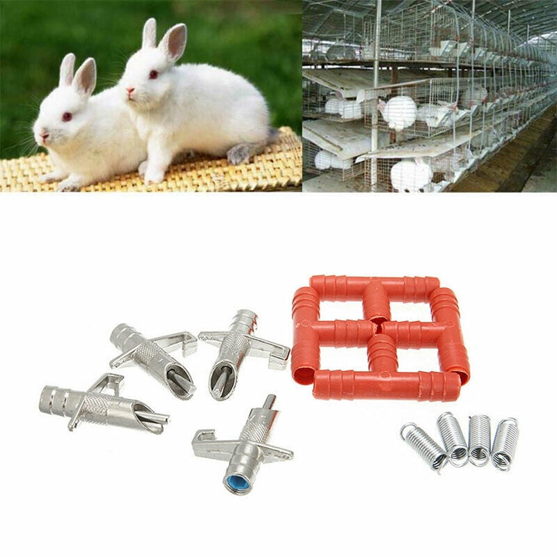Rabbit Water Feeder Rodent Rabbit Ferret Mouse Nipple Water Drinker for 20Pcs 