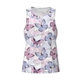 thumbnail image 4 of Easygdp Butterflies in Pastel Men's Tank Top, Sleeveless Muscle T Shirts, Breathable, Quick-Dry, Loose for Gym, Running, Fitness - 3X-Large, 4 of 9