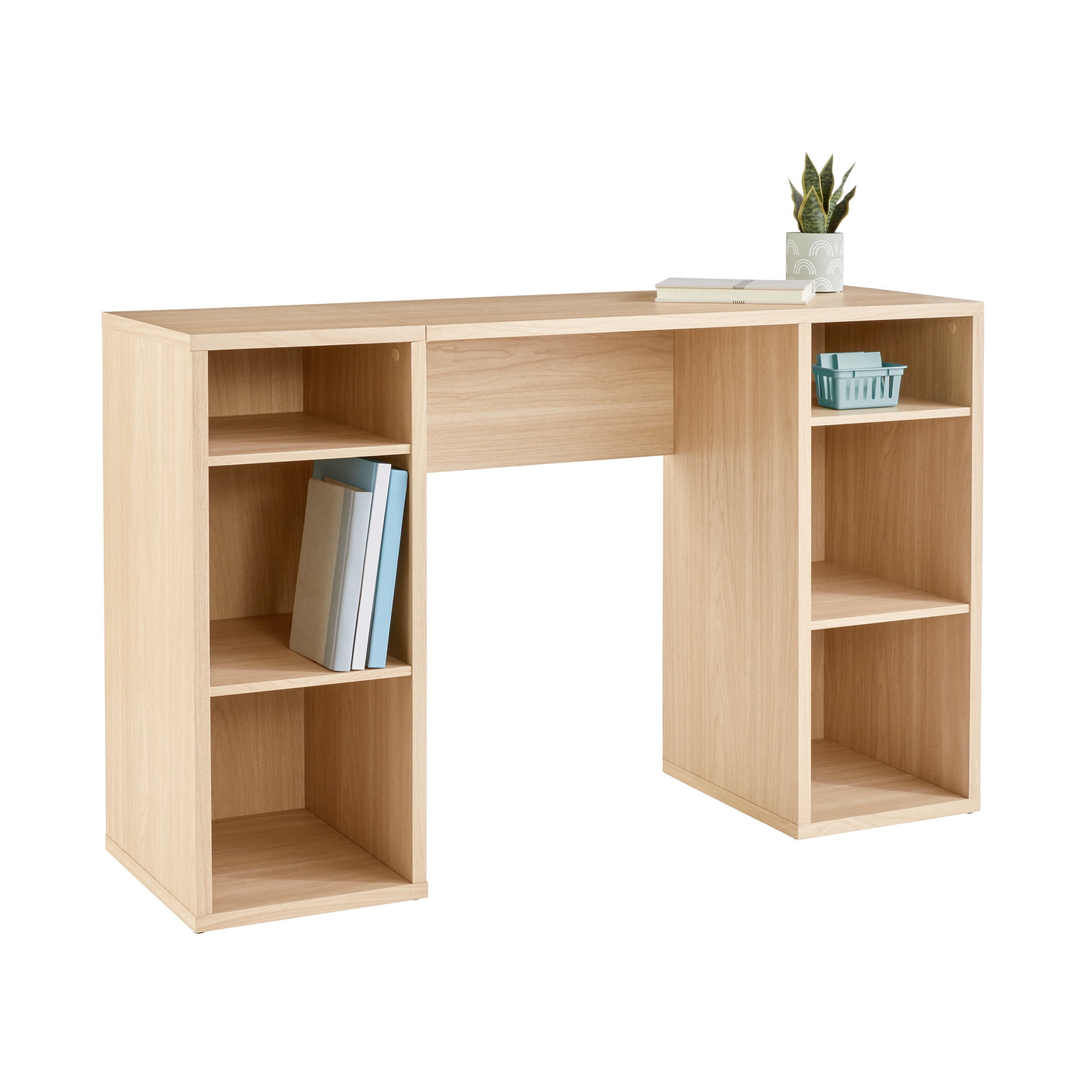 Mainstays 4Cube Storage Desk, Spring Pine  (图4)