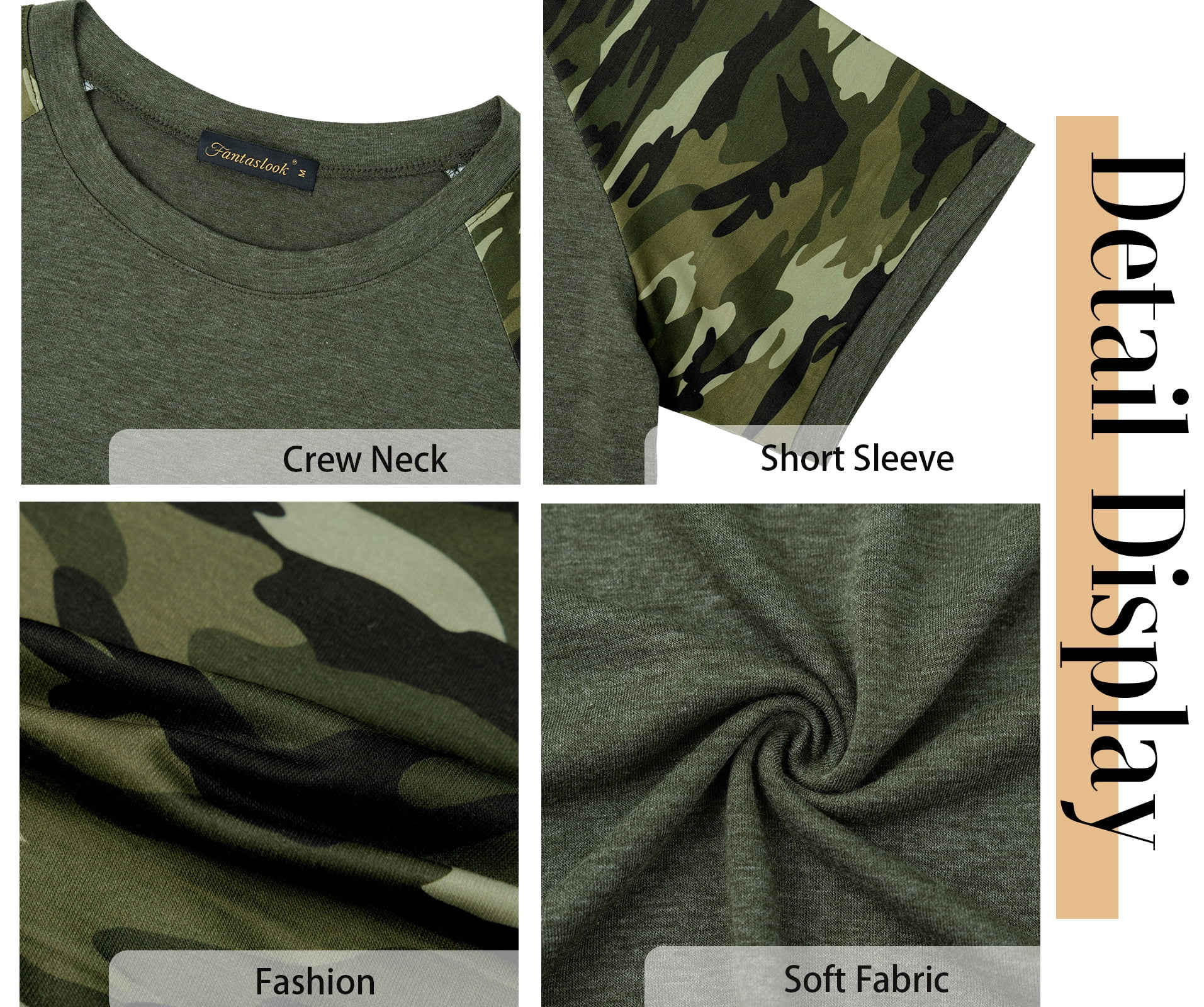 Fantaslook Color Block T Shirts for Women Crewneck Short Sleeve Tops Summer Blouses Fashion Clothes