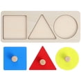 thumbnail image 1 of MasteelfCA TOYANDONA 1 Set Montessori Math Toy Wood Geometry Shape Insets Preschool Training Kids Toy, 1 of 8
