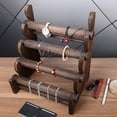 thumbnail image 2 of Brizi Living 4 Tier Wooden Bracelet Holder, Jewelry Holder Stand(Brown), 2 of 6