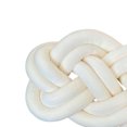 TUMALL Knot Cute Ring Shape Pillow Back Pillow Sofa for Living Room RoomMilky white