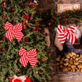 thumbnail image 3 of Dserhfy Candy Stripes Christmas Bows for Wreath Red And White Candy Cane Stripes Bow for Garland Wedding Party Staircase Fireplace Indoor Outdoor Decor, 3 of 8