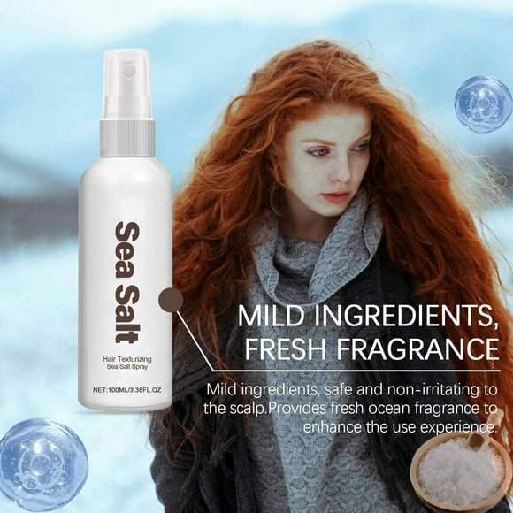 Summer Savings Clearance! Sea Salt Hair Texturizing Spray, Beach Wave Hair Spray for Volume & Texture, Lightweight, Non-Greasy Formula, 100ml