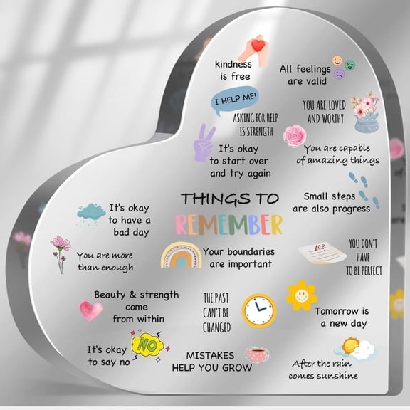 Mental Health Office Gifts Therapist Counseling Office Must Haves Positivity Gifts For Women Coworker Boss Inspirational Encouragement Acrylic Sign Things To Remember Desk Decor 4X4 In