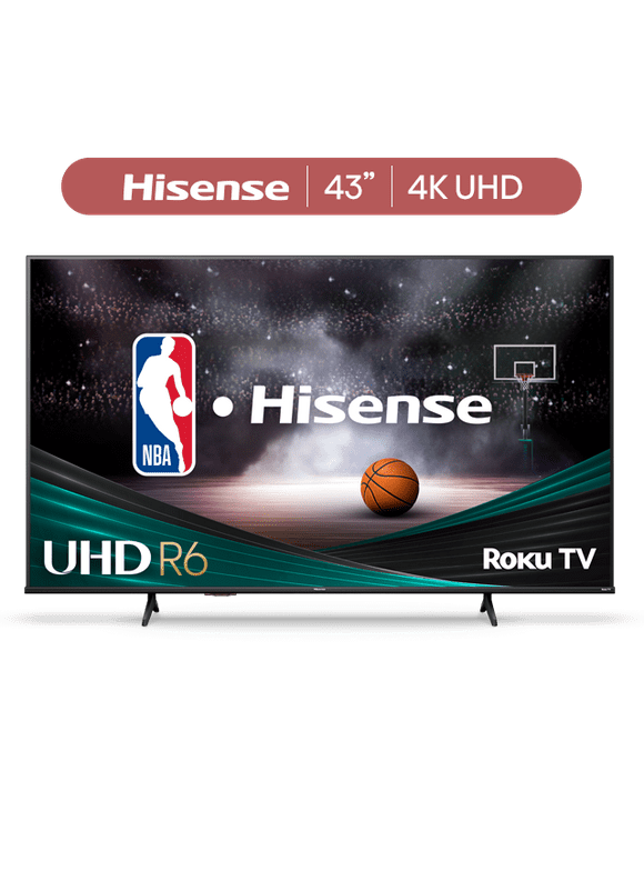 Hisense 43" Class 4K UHD LED LCD Smart Roku TV HDR R6 Series 43R6E3