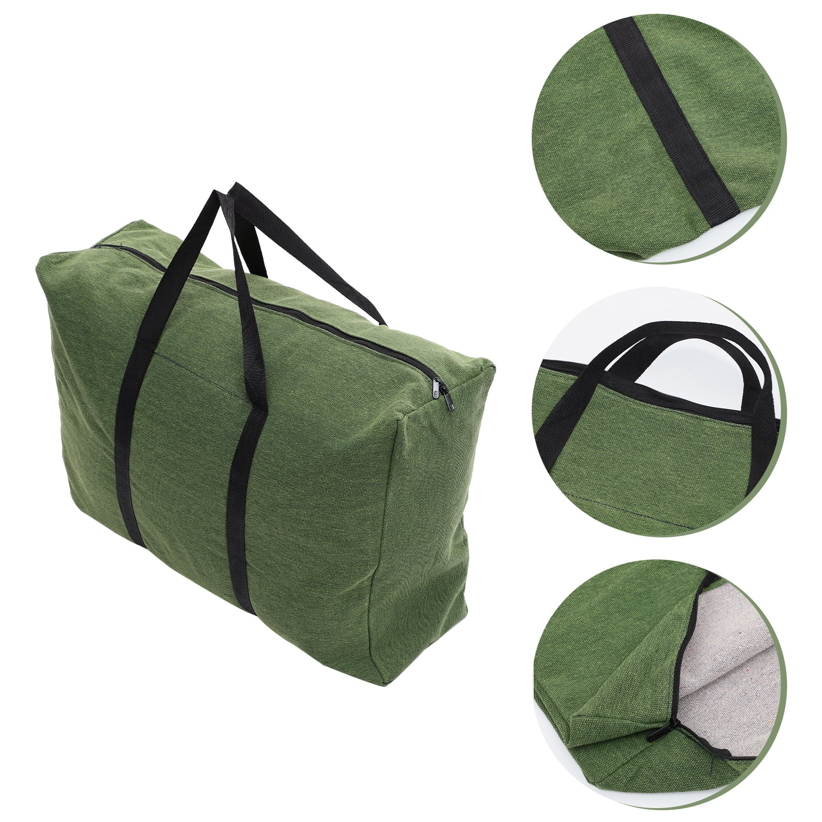 HOKARUA Large Capacity Travel Duffle Bag Canvas Travel Luggage Bag Large Duffle Bag Olive Green