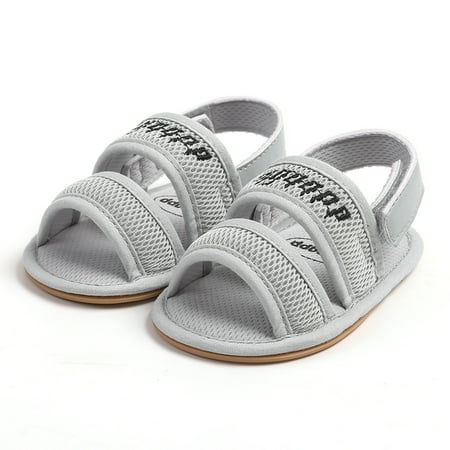 Loliuicca Infant Baby Summer Mesh Sandals Letter Embroidery Walking Shoes