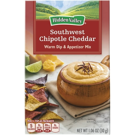 Hidden Valley Warm Dip & Appetizer Mix, Southwest Chipotle Cheddar, 1.06 oz