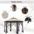 thumbnail image 4 of Patio Umbrellas 13' x 13' Pop Up Gazebo, Hexagonal Canopy Shelter with 6 Zippered Mesh Netting, Event Tent with Strong Steel Frame for Patio Backyard Garden Wedding Party,Market Umbrellas, 4 of 8