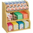 thumbnail image 1 of LASZOLA Bamboo Tea Bag Organizer with Metal Coffee Pods Holder, Tea Bag Storage Box Caddy Rack Dispenser Shelf for Tea Bag Organizer, Sugar Packet Station Container for Countertop Cabinet Office, 1 of 7