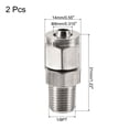 thumbnail image 3 of Uxcell Stainless Steel 1/8PT Male Thread x 8mm OD Tube Compression Tube Fitting, 2 Pack, 3 of 5