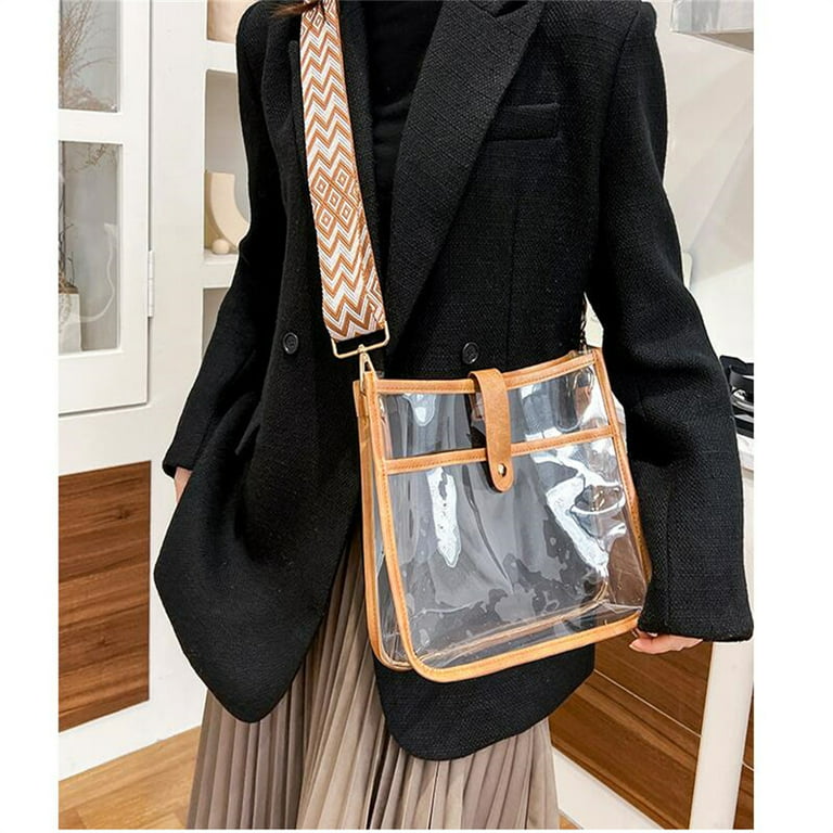 Women Stadium Approved Clear Crossbody Bag with Guitar Strap