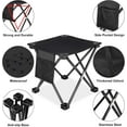 thumbnail image 3 of Portable Folding Camping Stool 2 Pack Black 12.6 Inch Lightweight Outdoor, 3 of 7