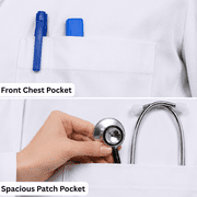 Panda Uniform by Heedfit Women's Workwear Professional Lab Coat With Pockets for Doctors & Nurses,White M