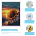 thumbnail image 3 of Diamond Art Kits for Adults, Sunset Coast SunflowerDiamond Painting Kits for Beginners, Frameless Round 5D Full Drill Diamonds Art Gem Art Crafts Home Decor Gifts, 3 of 8