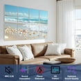 thumbnail image 3 of 8 Pack Art Acoustic Panels Sound Absorbing Beach Ocean Seashell Sandy Seaside Seashells Starfish Sandy Beach Decorative Soundproof Wall Panels Self Adhesive for Nursery Game Room Bedroom 48"x32", 3 of 7