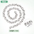 thumbnail image 3 of Uxcell 1-Pack 1 Yarda 14 mm Cadena de Strass de Cristal Cierre Ojo de Caballo para Manualidades/Ropa [Blanco-Menos-Cierre], 3 of 7