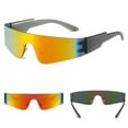 thumbnail image 2 of TIEVOSA Lunettes de Soleil Style Punk UniRimless Design à Carreaux Oeil Mode Coloré (Gris), 2 of 4
