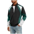 thumbnail image 7 of Umfun Full Zip Track Jackets for Men Casual Color Block Sportswear Stand Collar Lightweight Coat with Elastic Cuffs for Fall, 7 of 7