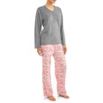 thumbnail image 3 of Mayfair Women's and Women's Plus Minky Fleece 2-Piece Pajama Set, 3 of 4
