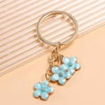 4PCS Flower Keychains, Flowers Charms Enameled Keychain, Cute Flowers