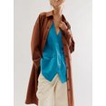 thumbnail image 2 of Suity Women Vest, Sleeveless V-neck Button Closure Solid Loose Long Outwear Gilet for Casual Street, 2 of 5