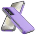 thumbnail image 2 of Samsung Galaxy S24+ Plus Case with Tempered Glass Screen Protector, Tekcoo Heavy Duty Rugged Shockproof Full Body Protective 2-IN-1 Phone Case Cover for Galaxy S24 Plus, Purple, 2 of 8