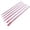 Pink, variant on 6 piece nylon multi-shape paint brush set flat round tips wooden handle for oil watercolor acrylic beginner painting