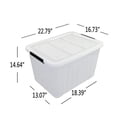 thumbnail image 3 of Large Plastic Storage Box with Lid, 70 Quart, 4 Packs, 3 of 6