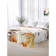 thumbnail image 6 of King Flat Sheet Only Fall Pumpkin Flower Leaf Soft Microfiber Cooling Bedding Sheets Watercolor Thanksgiving Botanical Flat Bed Sheet for Hotel,Home Decor, 6 of 9