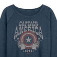 thumbnail image 3 of Marvel Captain America - Band Tee Style - Women's French Terry Pullover Long Sleeve Shirt, 3 of 5