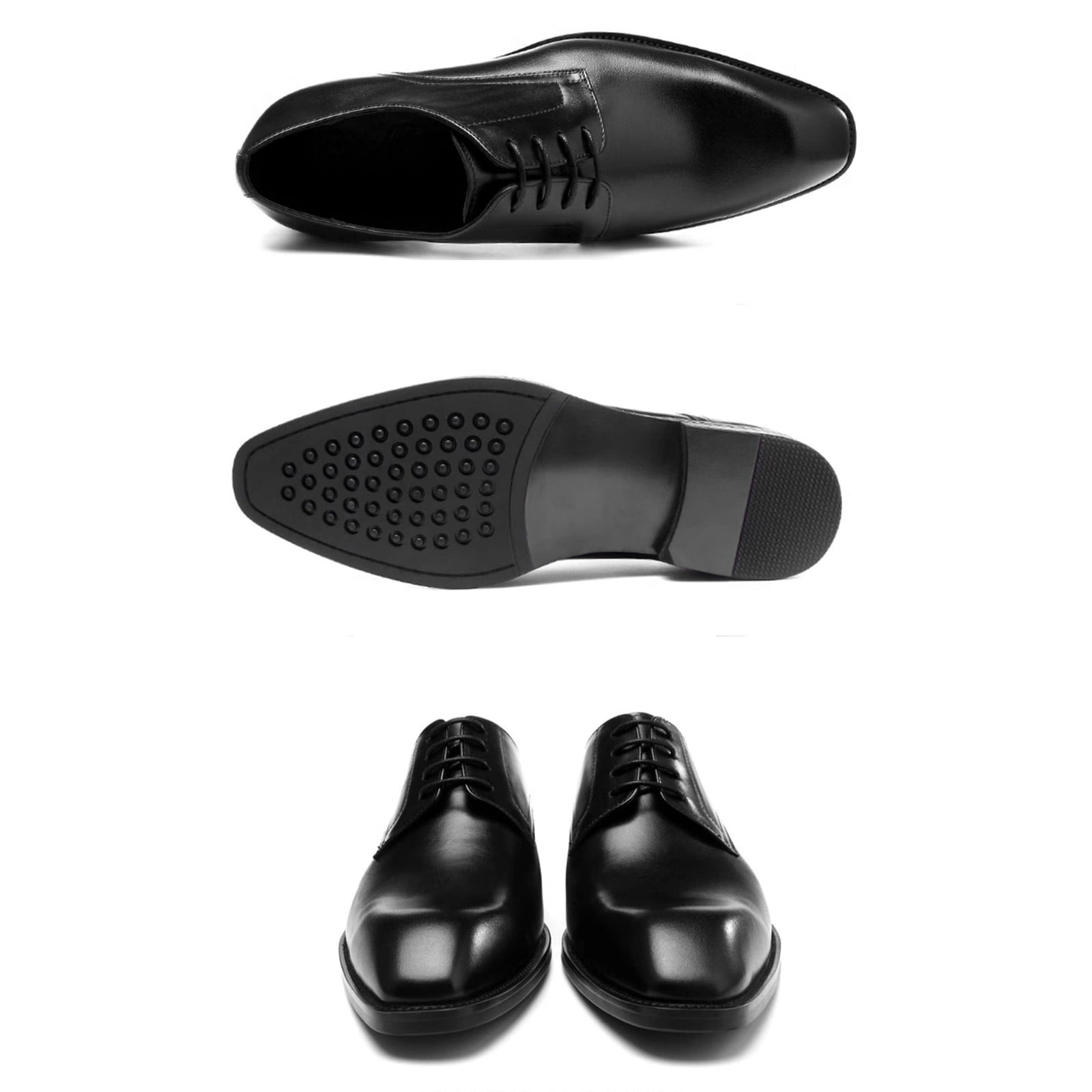 Adult Men Shoes Tennis Shoes for Men Leather Imitation Wood Grain Fashion Retro Square Toe Leather Shoes 2023 New foreign Trade Men s Male