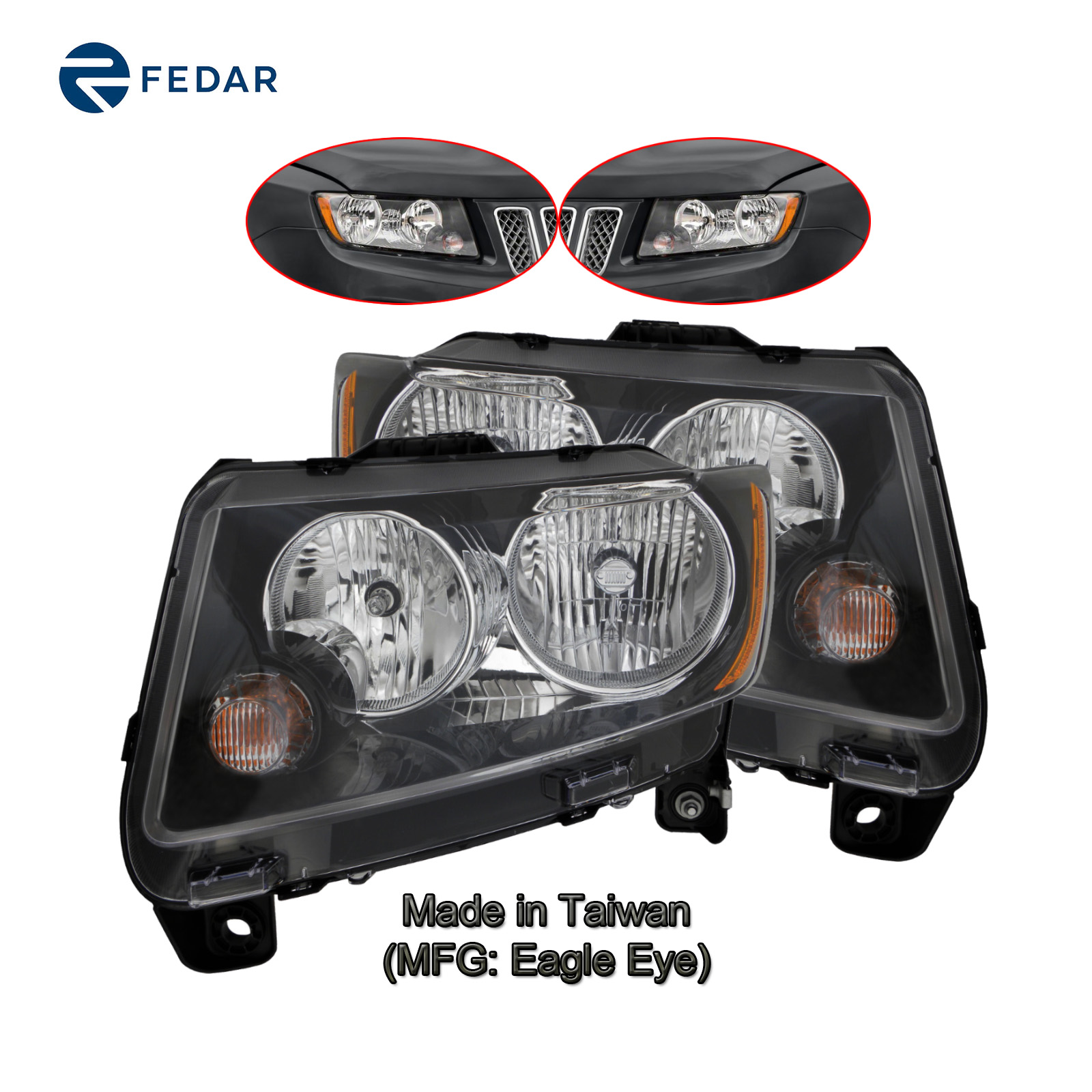 Halogen Headlight Fit Jeep Compass 2013 2014 2015 2016 2017 (Code LMB