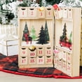 thumbnail image 3 of Weddingstar Reusable Plain Fillable Wooden Advent Drawer Christmas Calendar - Plaid Stag, 3 of 6