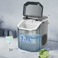 thumbnail image 5 of Havato Pro Nugget Ice Maker, Portable Countertop Machine for Chewable Crushed Ice | 34Lbs/24H, Self-Cleaning, Quiet & Compact (Sleek Grey), 5 of 8