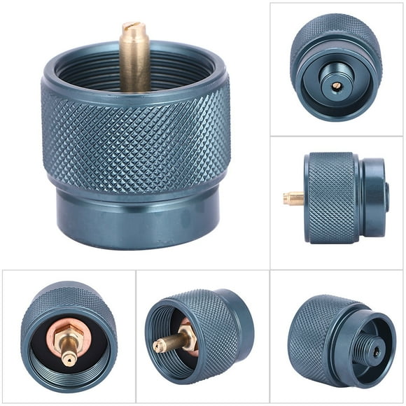 Gas Adapter, Aluminum Alloy Outdoor Camping Gas Adapter 1L Propane Tank Adapter for Mapp Gas Cylinder with Welding Torch