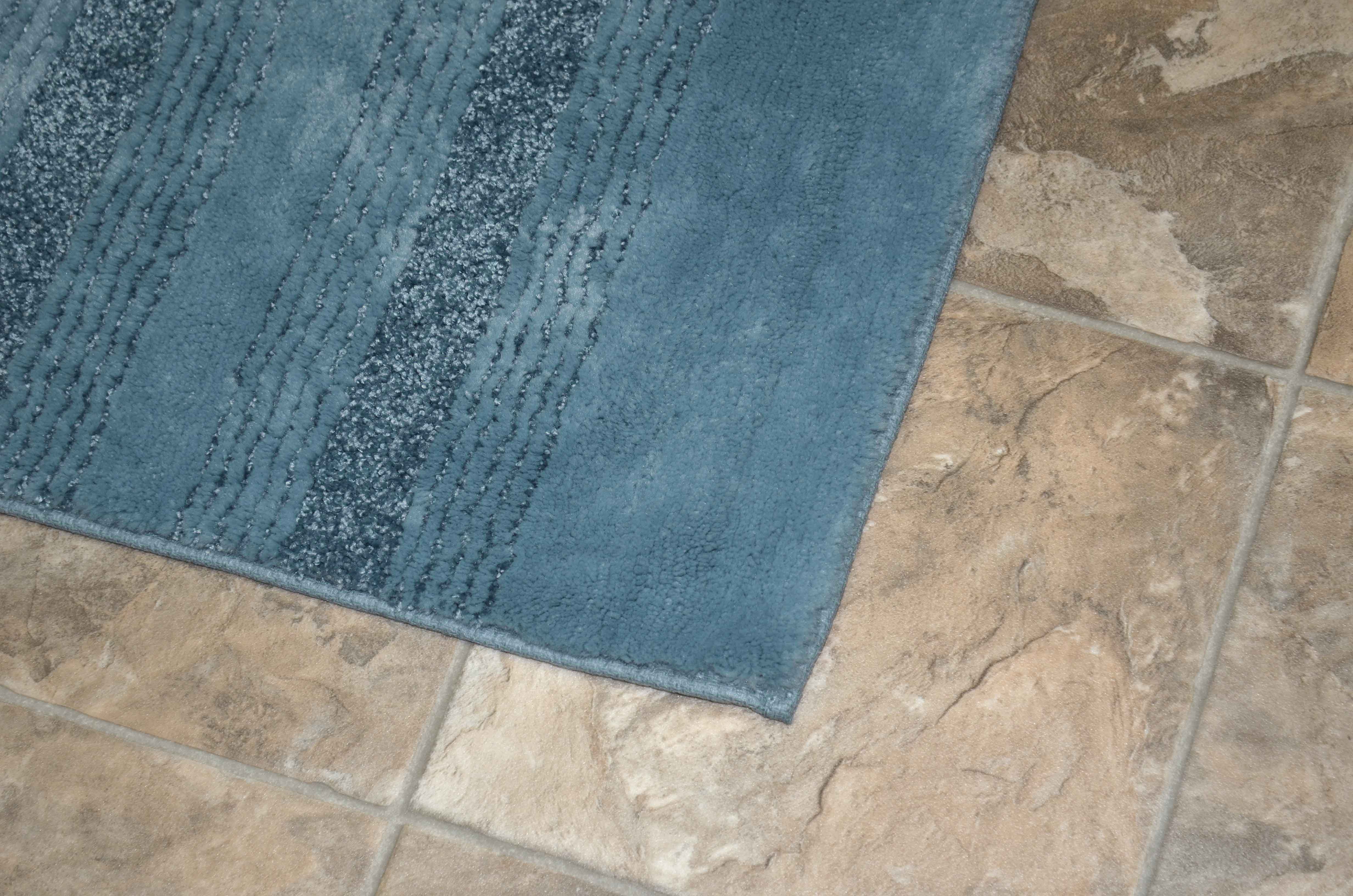 Garland Rug Essence Washable Nylon Basin Blue Bath Rug, 30" x 50"